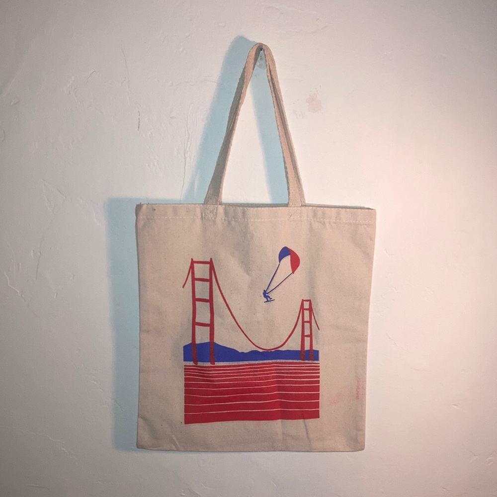 🍊🚠 San Francisco, CA x Golden Gate Bridge Unique Rare Tote Bag Brand New! 🥑🪐